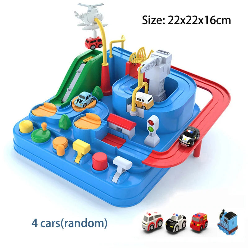 Track Car Parking Playset