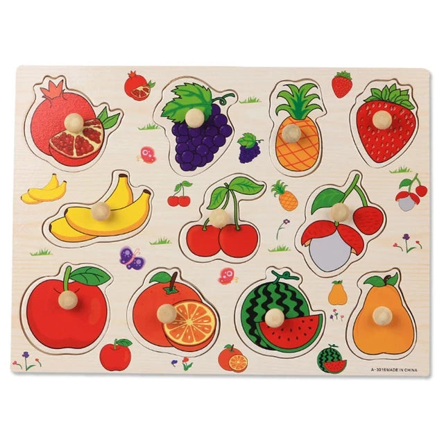 Montessori Wooden Puzzle Board for Toddlers
