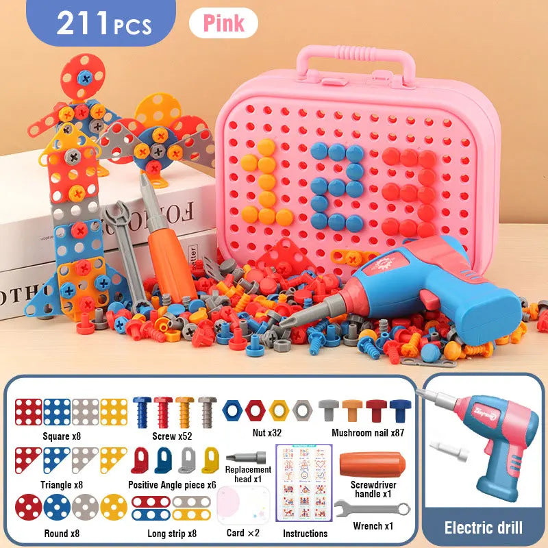 Electric Drill Screw Building Puzzle Set