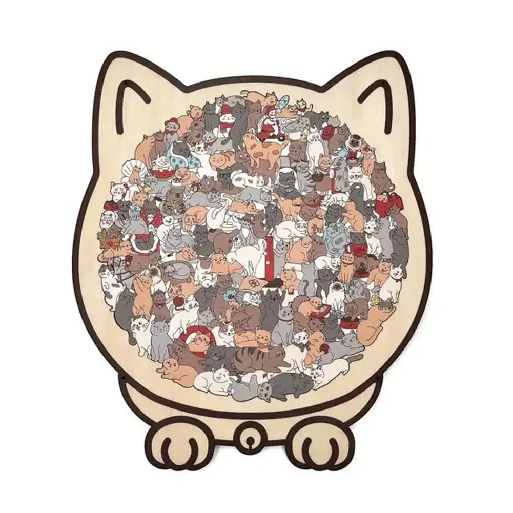 SereniCat 135-Piece Wooden Puzzle