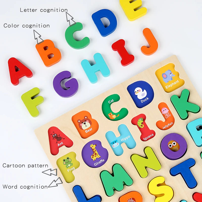 Wooden Alphanumeric Cognitive Puzzle Board, photo 3