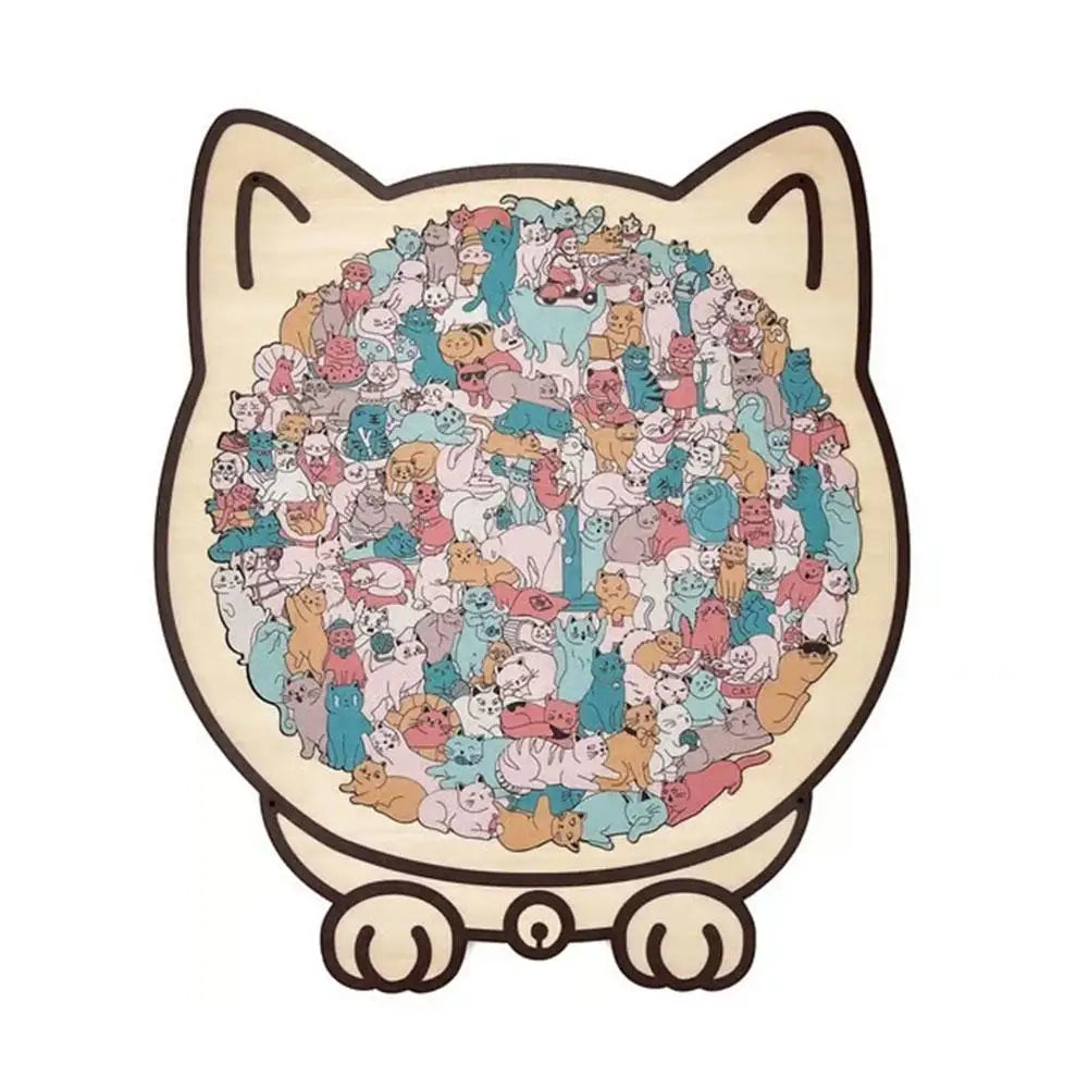 SereniCat 135-Piece Wooden Puzzle