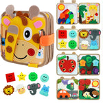 Montessori Giraffe Busy Board Quiet Book
