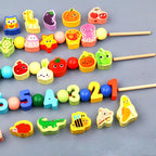 Wooden Threading Beads Lacing Toy