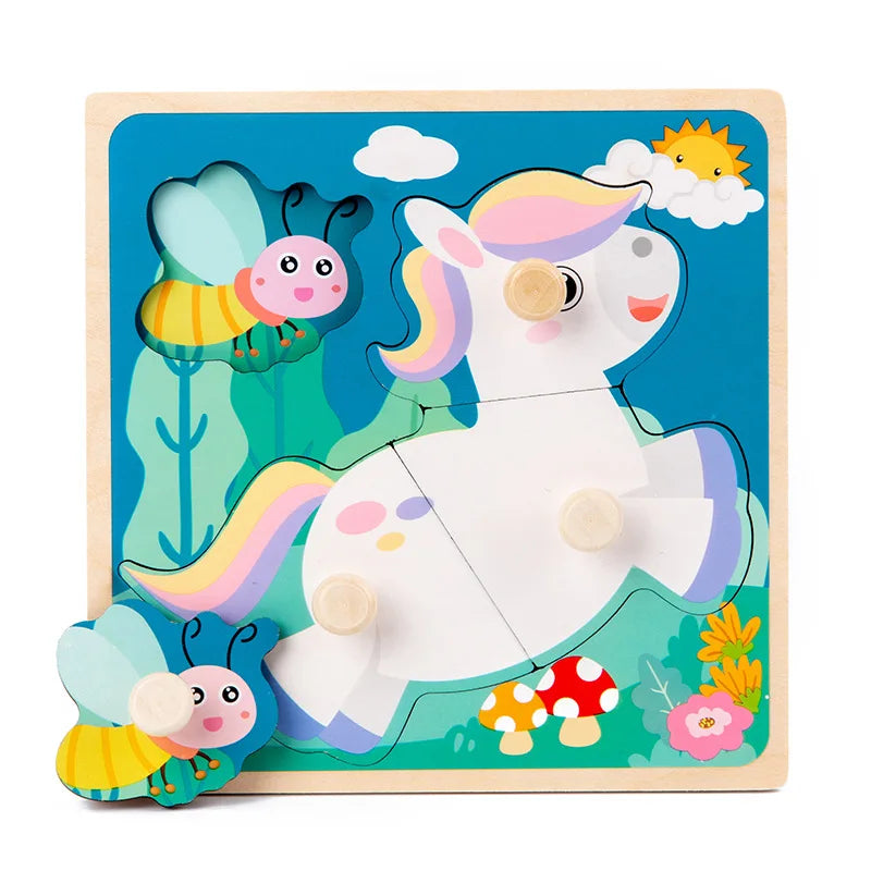 Montessori Wooden Puzzle Board for Toddlers