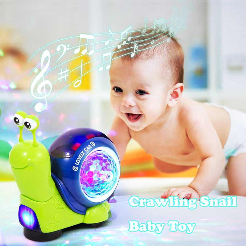 Crawling Crab and Snail Baby Toy with Music and Lights