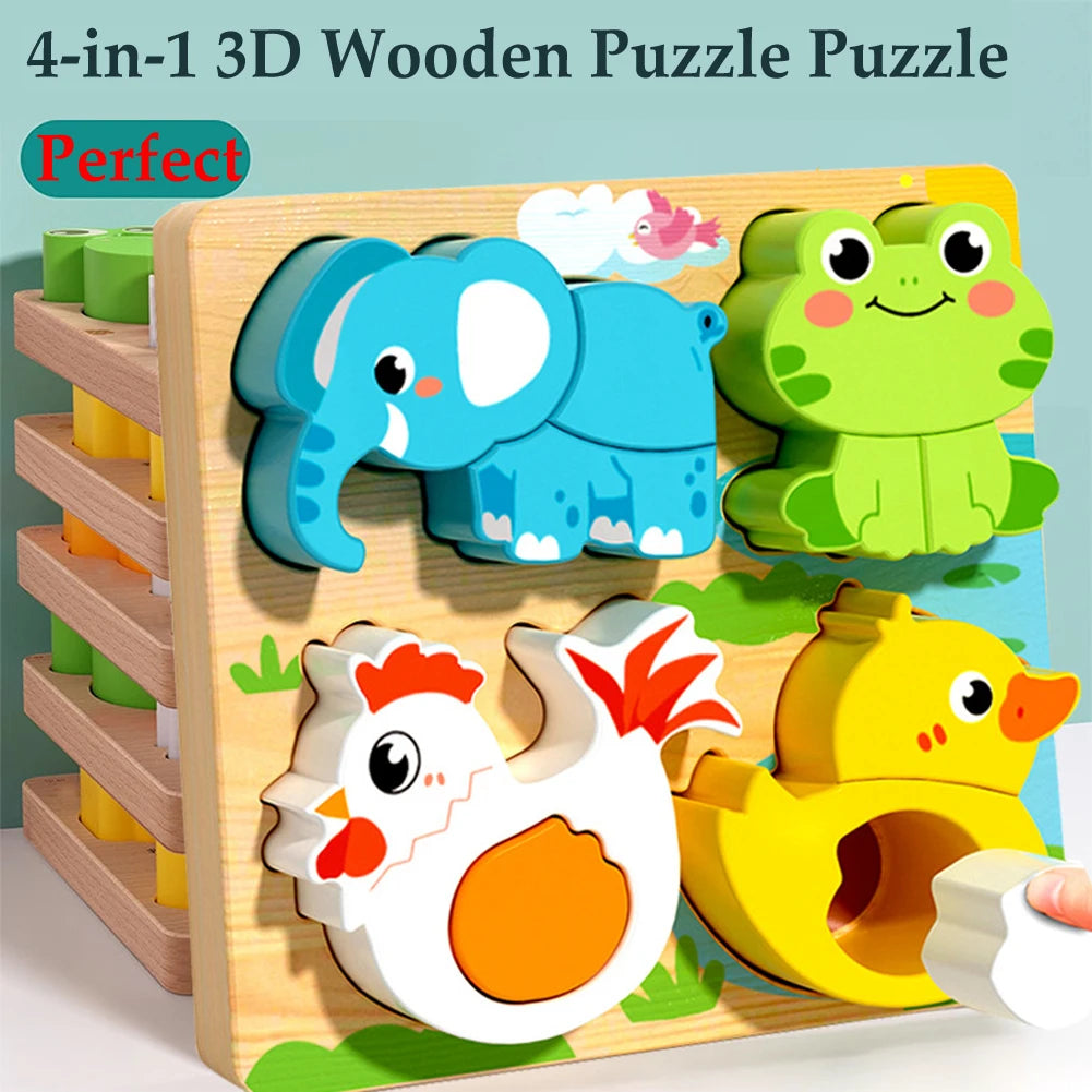 Wooden Animal Shape Puzzle (4 Designs)