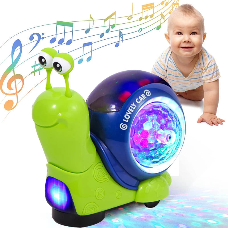 Crawling Crab and Snail Baby Toy with Music and Lights