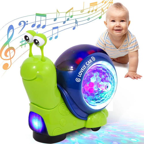Crawling Crab and Snail Baby Toy with Music and Lights
