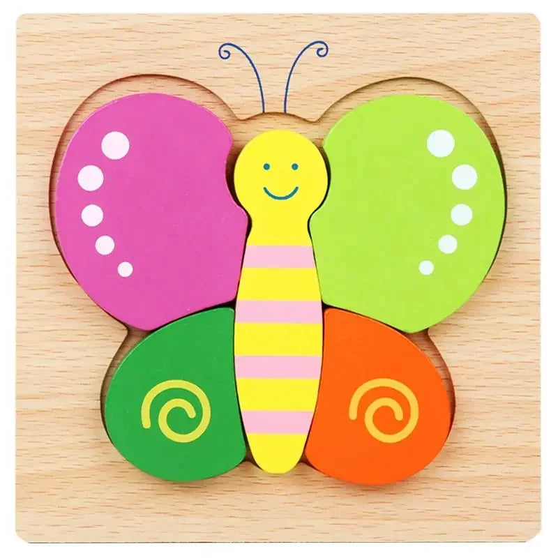Wooden 3D Puzzle Sets (Animals, Vehicles & More)