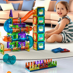 Clear Magnetic Tiles Marble Run Building Set
