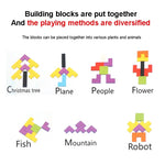 Wooden Tangram Puzzle Blocks – 3D Brain Teaser Toy