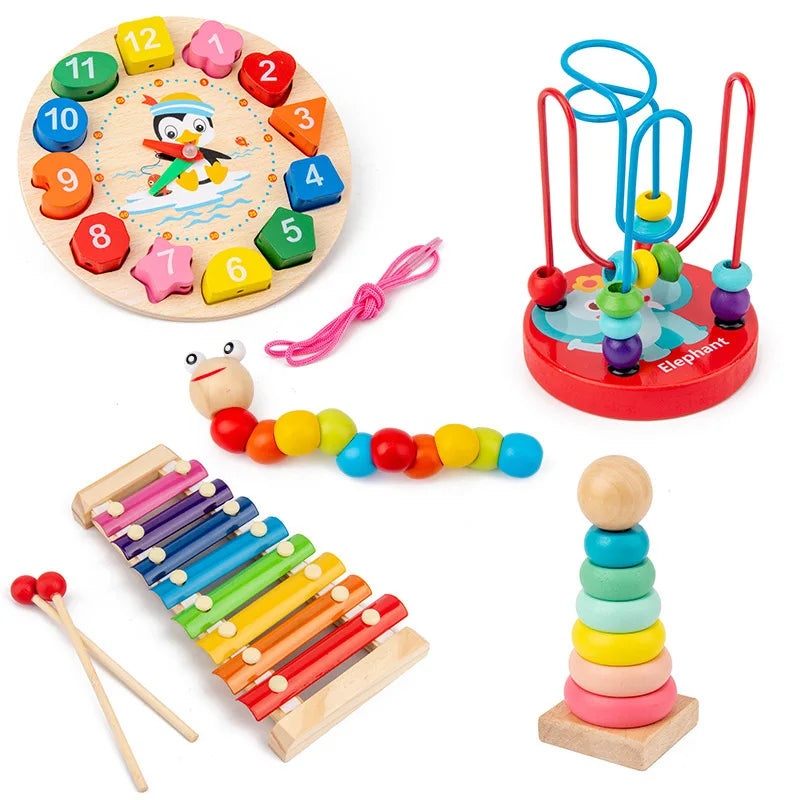 Montessori Wooden Puzzle Collection