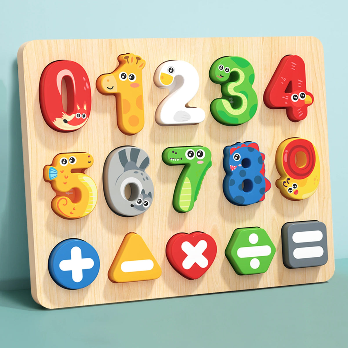 3D Wooden Alphabet & Number Matching Puzzle