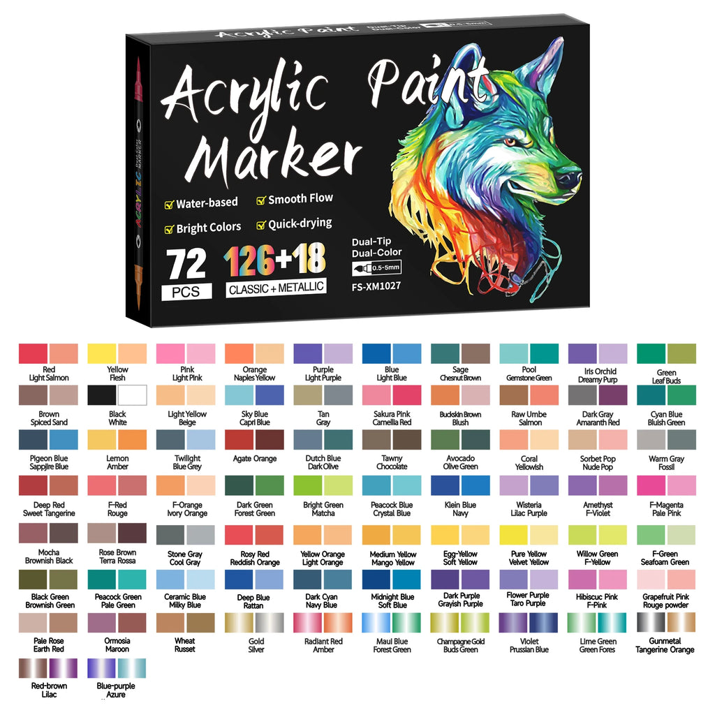 Artist's Dream Dual-Tip Acrylic Paint Markers