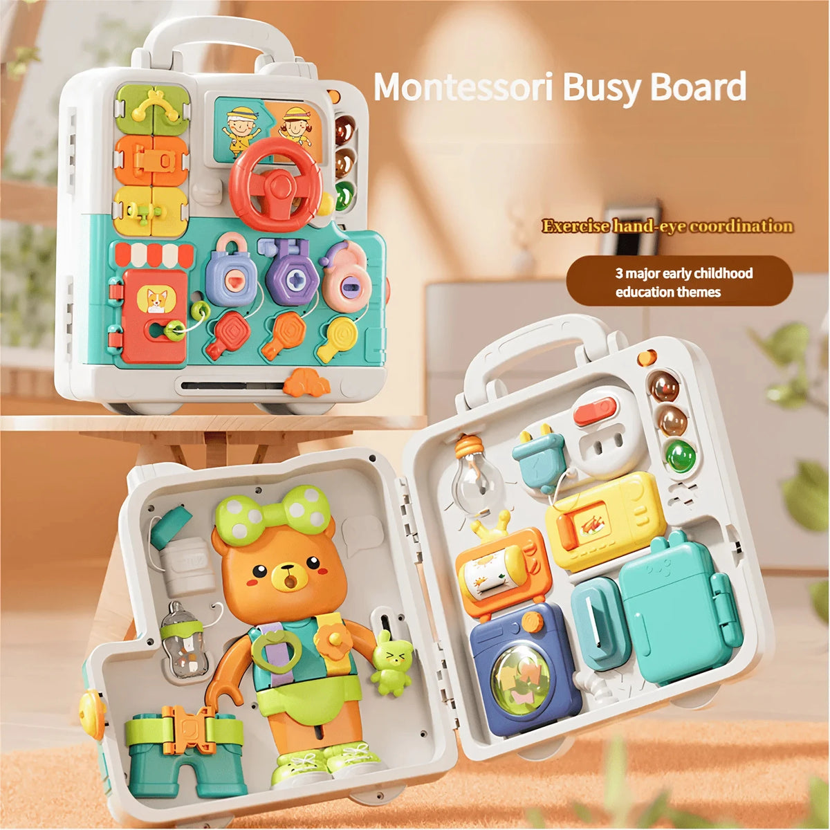 63-in-1 Montessori Car Busy Board