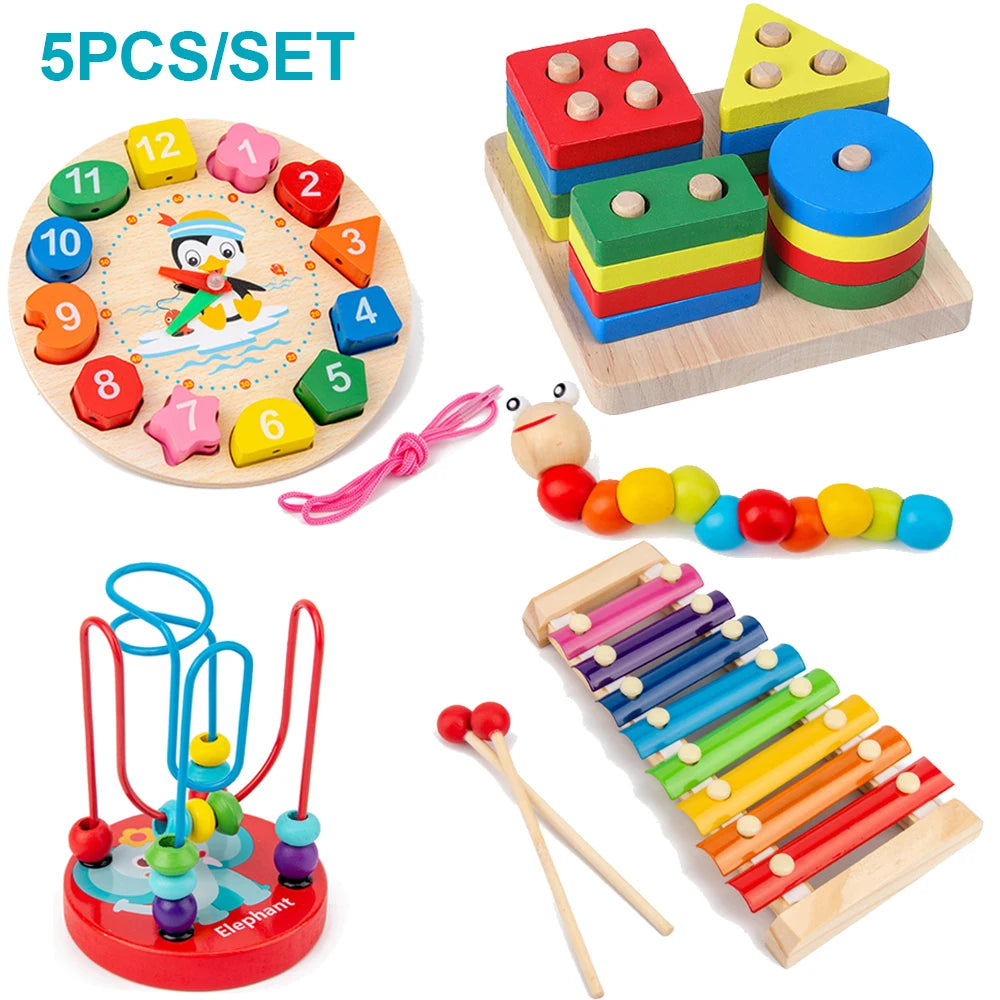 Montessori Wooden Puzzle Collection