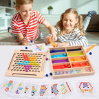 Wooden Clip Beads Sorting Game