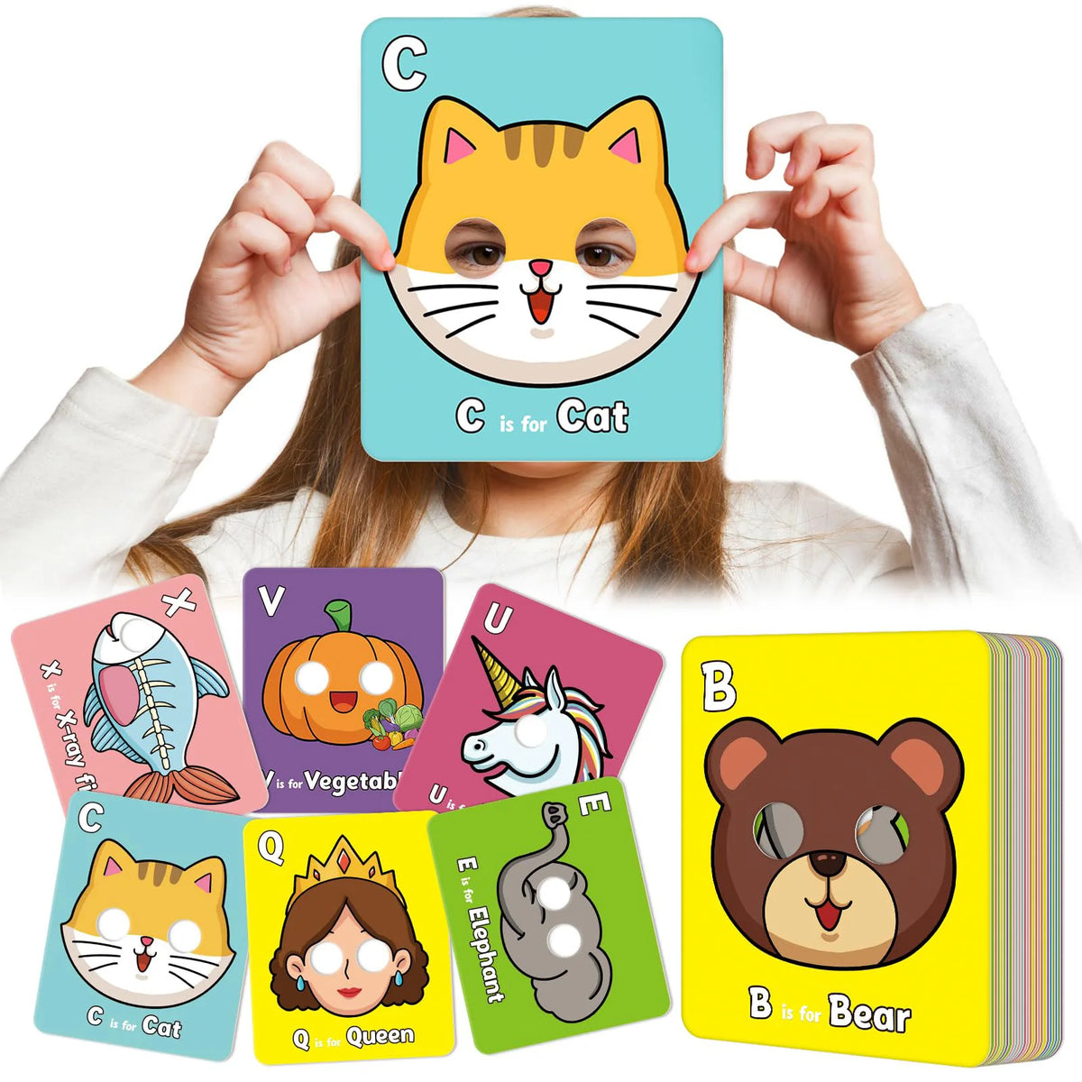 Interactive ABC Flash Cards with Animal Masks