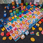 Wooden Busy Board with Fishing Game