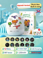 DinoGlow™ Projection Night Light-Rotating Star Projector with Music & Films