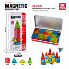 Mini Magnetic Tiles Travel Set in Tin Box