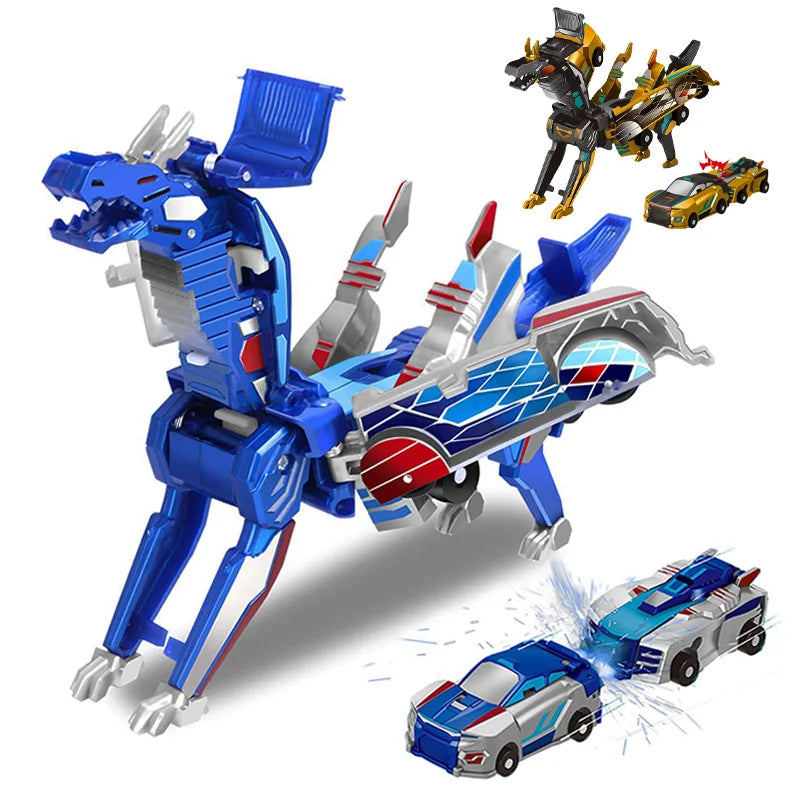 Crash and Transform Dino and Unicorn Cars