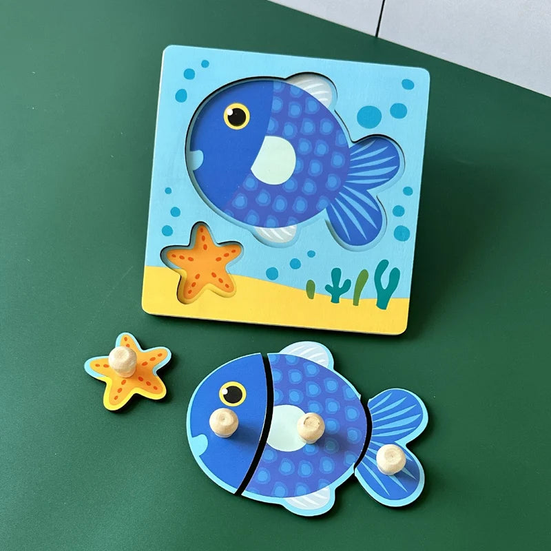 Wooden Peg Puzzle Boards (8 Themes)