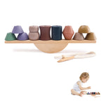 Montessori Sensory Wooden Forest Blocks & Animal Threading Toys