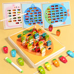 Wooden Magnetic Fishing and Drawing Game