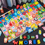 Wooden Busy Board with Fishing Game