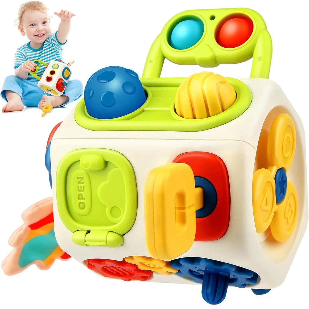 Montessori Busy Cube Sensory Activity Toy