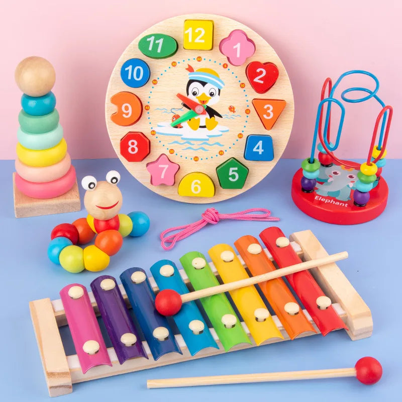 Montessori Wooden Puzzle Collection