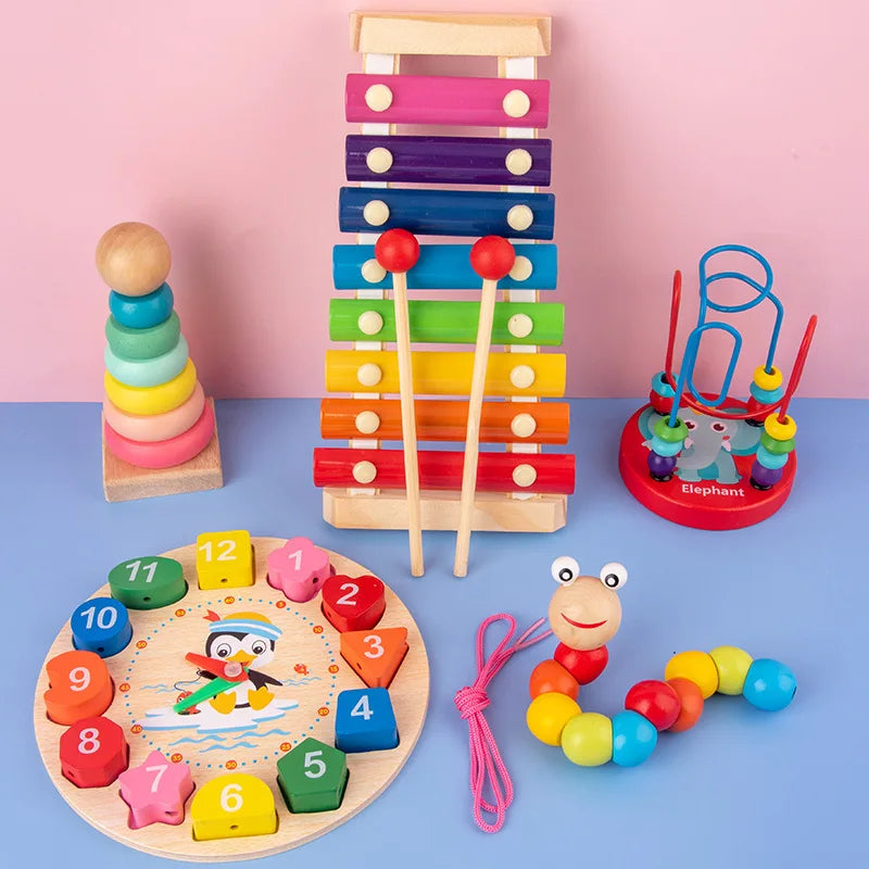 Montessori Wooden Puzzle Collection