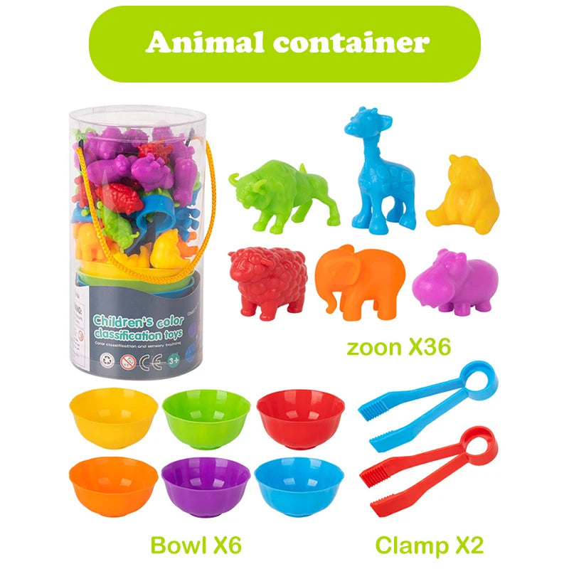 Animal Counting & Sorting Learning Toy – Early Education Classification Set