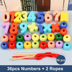 Wooden Threading Beads Lacing Toy