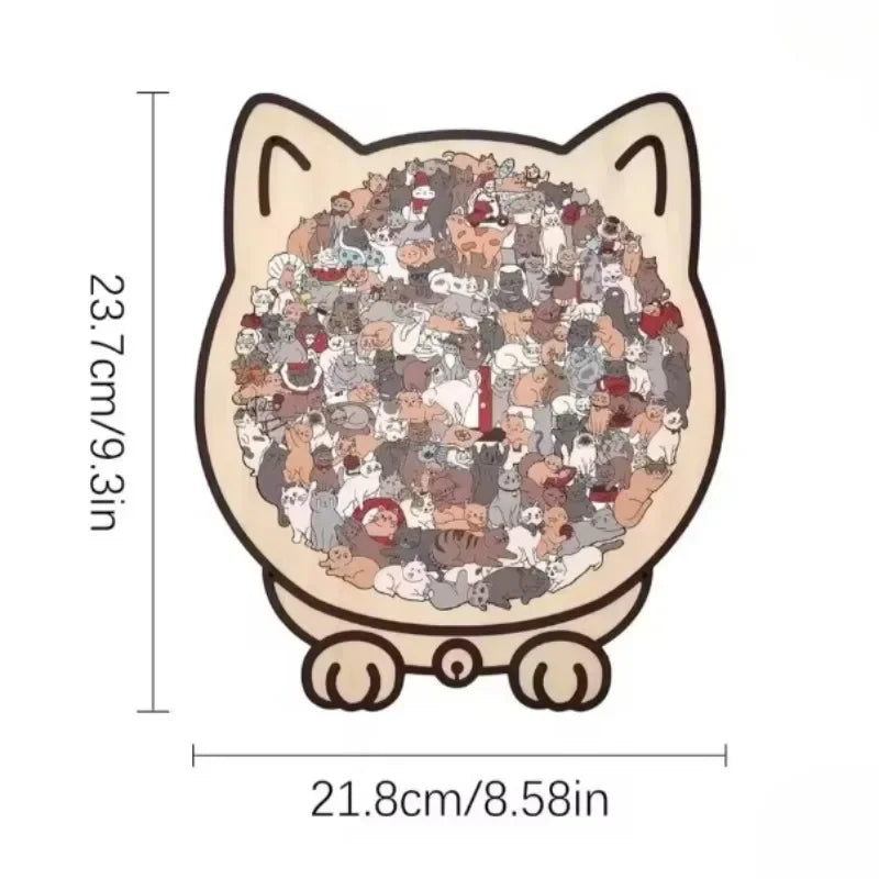 SereniCat 135-Piece Wooden Puzzle