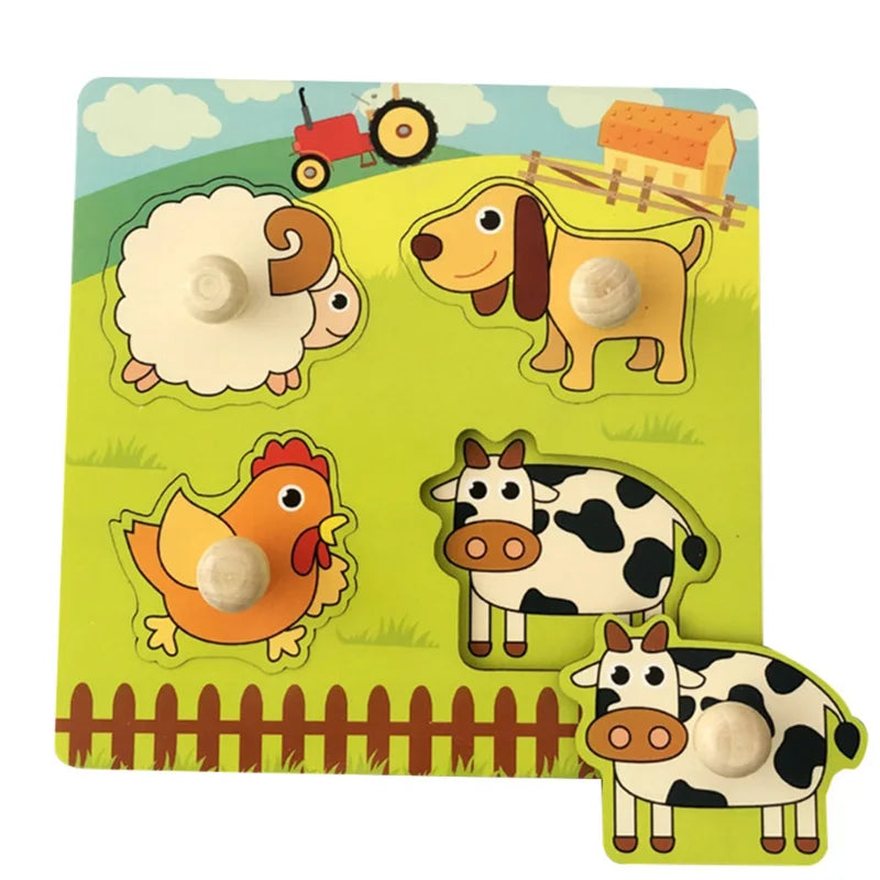 Montessori Wooden Puzzle Board for Toddlers