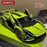 Technical SuperCar Assembly Building Set – 3696 Pieces Advanced Brick Model
