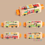 3D Wooden Jigsaw Rotating Puzzle Blocks