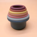 Rainbow Silicone Stacking Cup Set