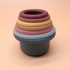 Rainbow Silicone Stacking Cup Set