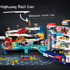 Dinosaur Parking Garage Rail Car Set