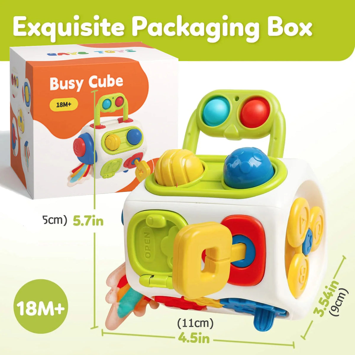 Montessori Busy Cube Sensory Activity Toy