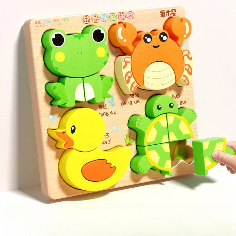 Wooden 3D Puzzle Sets (Animals, Vehicles & More)