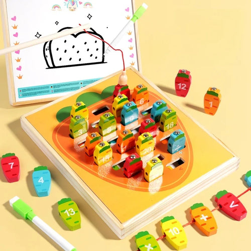 Wooden Magnetic Fishing and Drawing Game