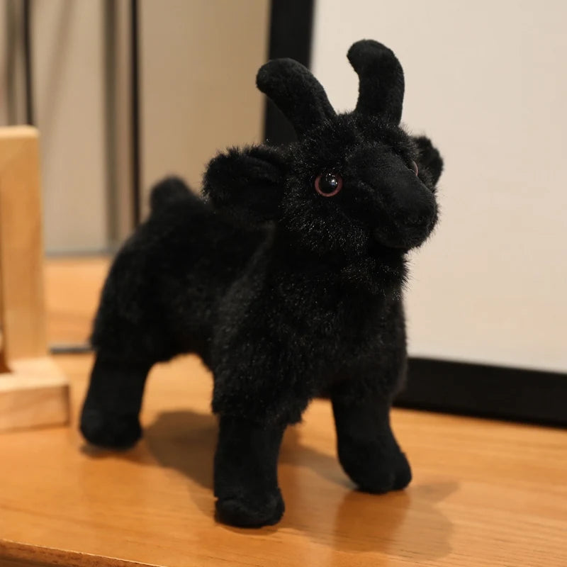 Black and White Goat Plush Keychain