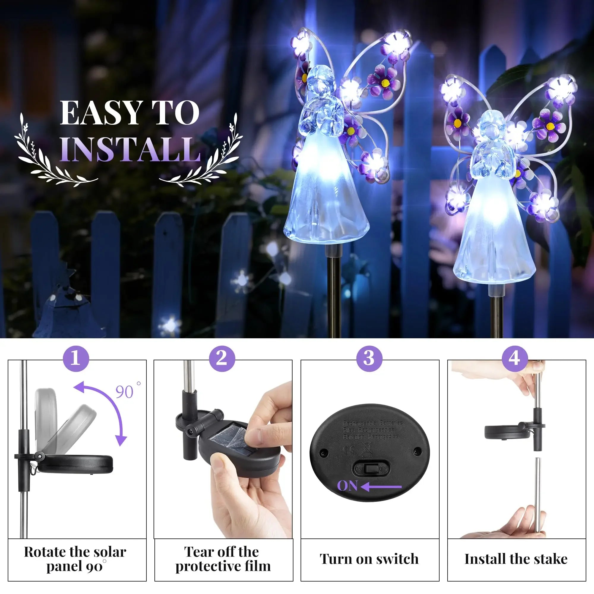Heavenly Glow Solar Angels – Weatherproof & Worry-Free!