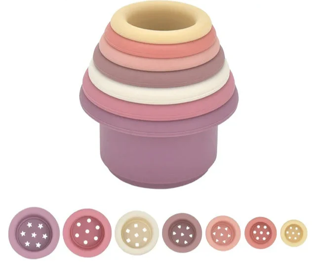 Silicone Stacking Cups – Montessori Sensory Learning Toy