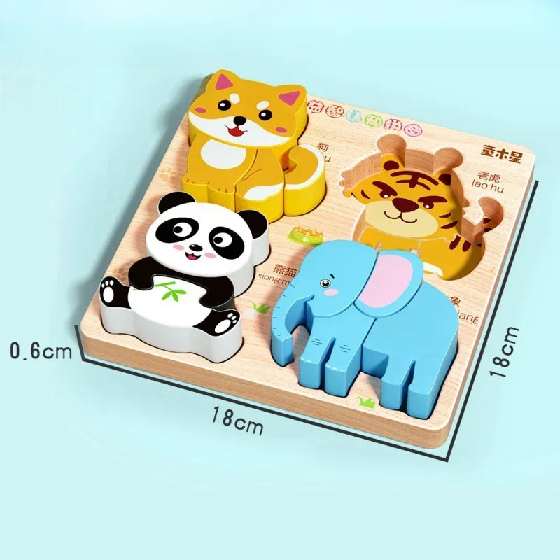 Wooden 3D Puzzle Sets (Animals, Vehicles & More)